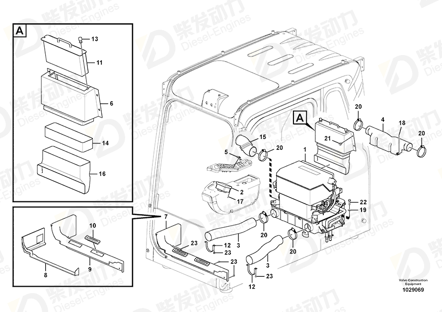 VOLVO CONTROL_ASSY AIR CON 14631179 Drawing VOLVO CONTROL_ASSY AIR CON 14631179 Drawing