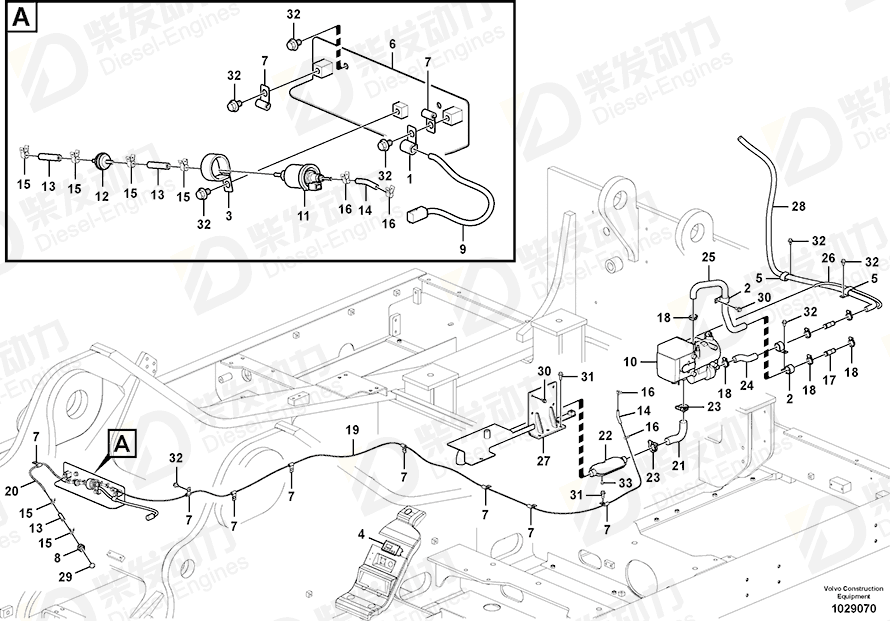 VOLVO Wire harness 14540079 Drawing