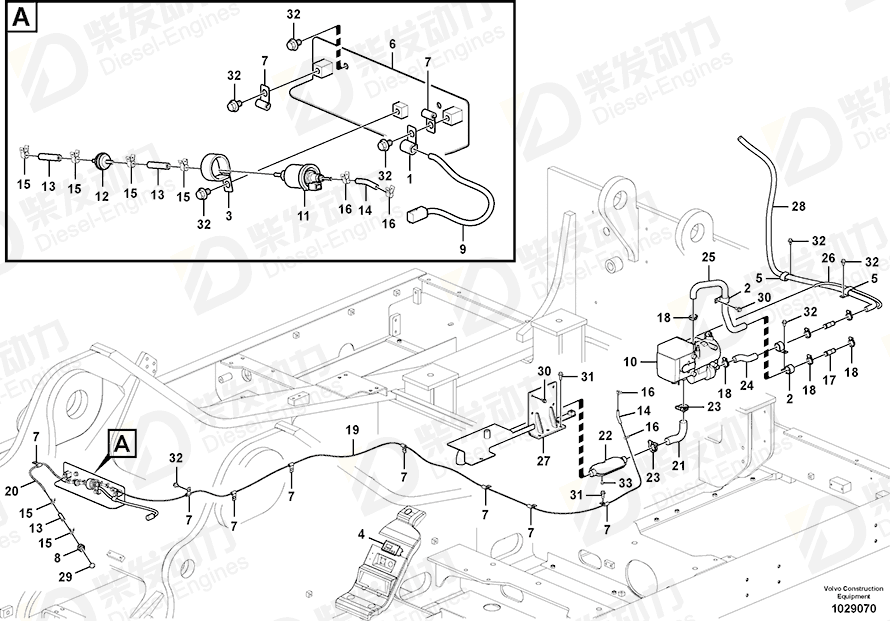 VOLVO Wire harness 14540079 Drawing VOLVO Wire harness 14540079 Drawing