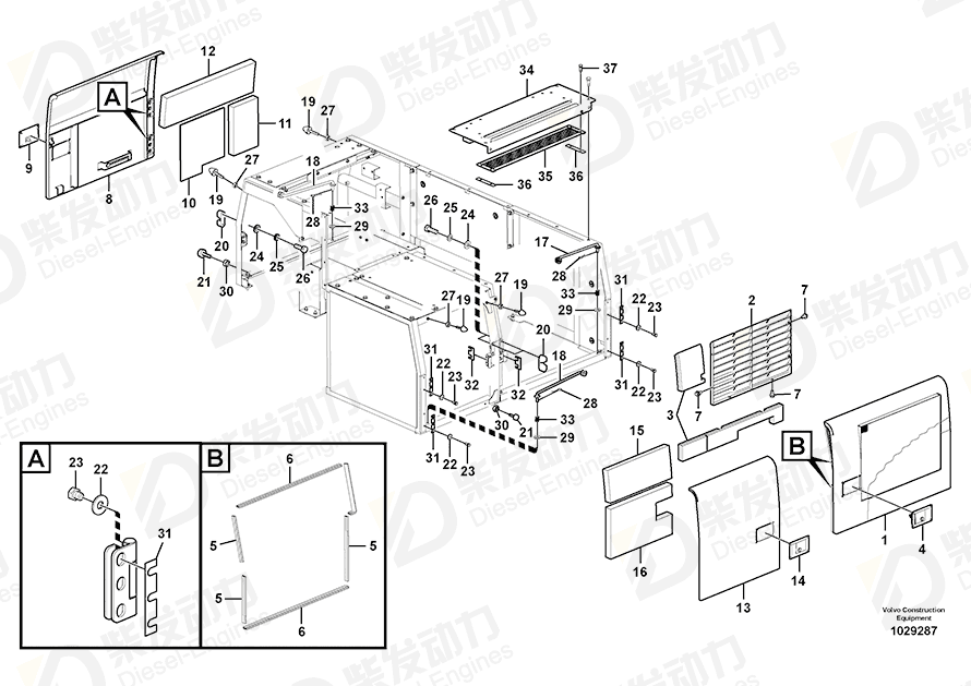 VOLVO Cover 14562471 Drawing