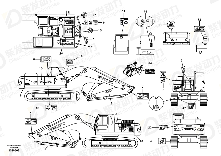 VOLVO Decal 14560227 Drawing