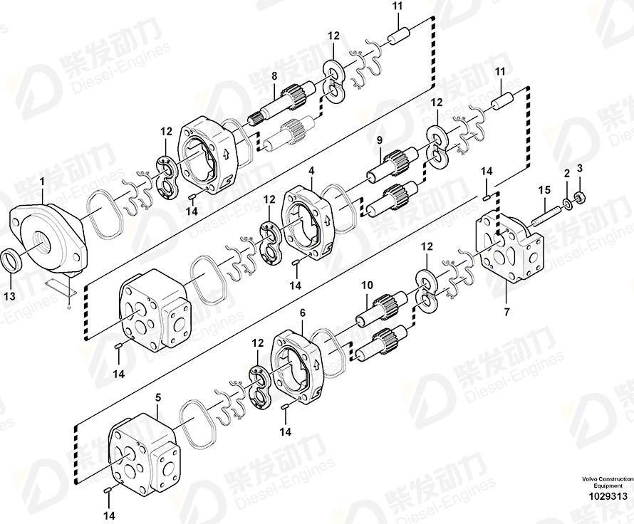 VOLVO Shaft 14586682 Drawing