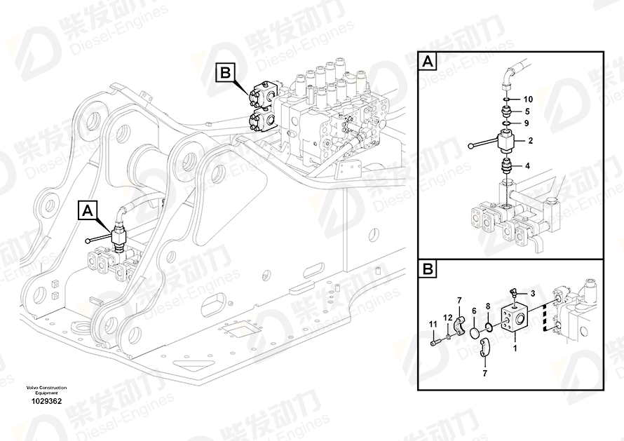 VOLVO Valve SA1074-09301 Drawing