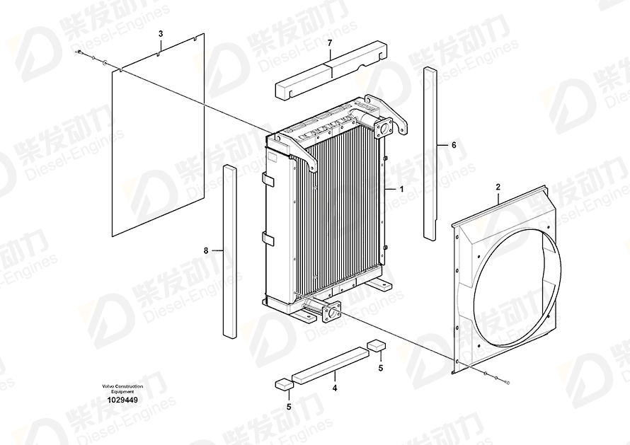 VOLVO Fan shroud 14588827 Drawing