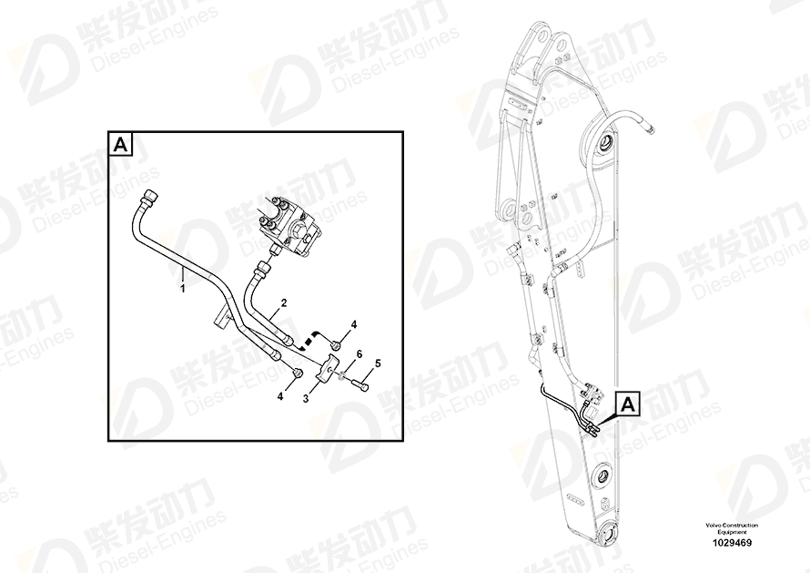 VOLVO Pipe 14533114 Drawing