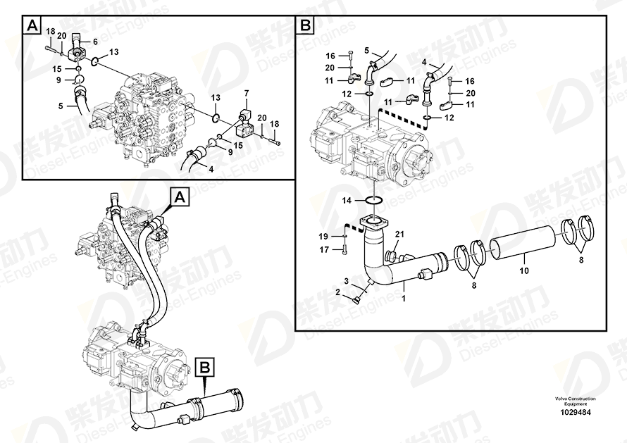 VOLVO Pipe 14578196 Drawing