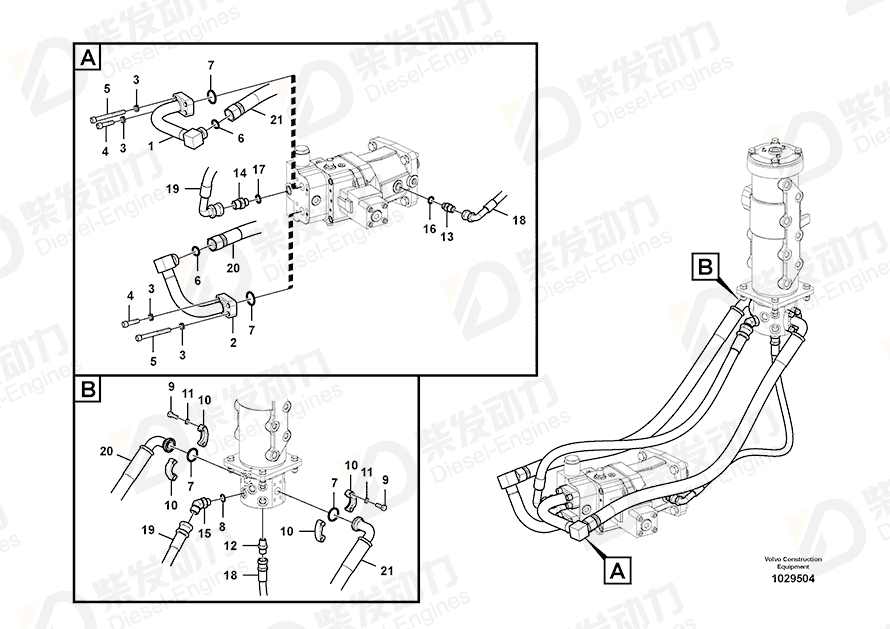 VOLVO Gasket SA9426-20080 Drawing