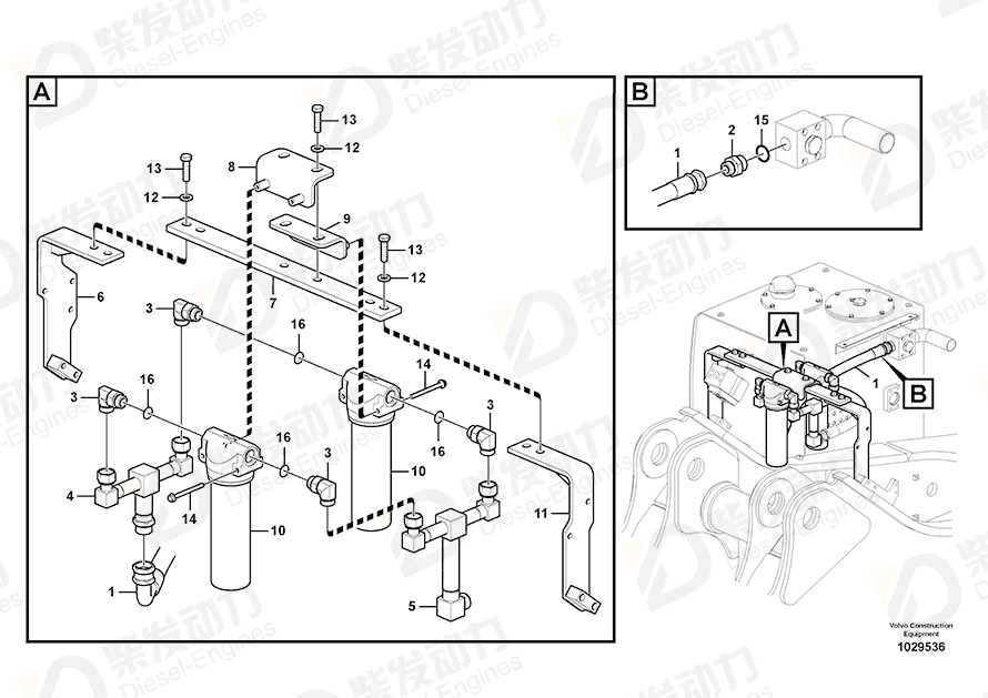 VOLVO Pipe 14505019 Drawing