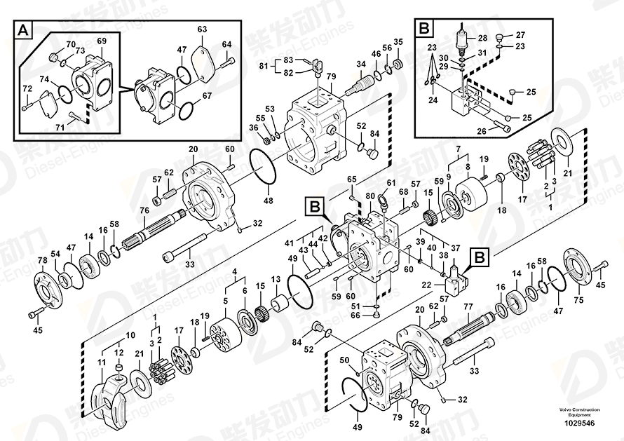 VOLVO Gasket kit 14554798 Drawing VOLVO Gasket kit 14554798 Drawing