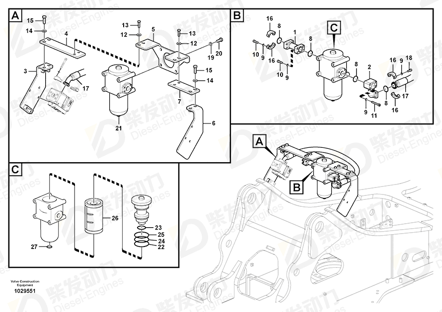 VOLVO Plate 14518718 Drawing