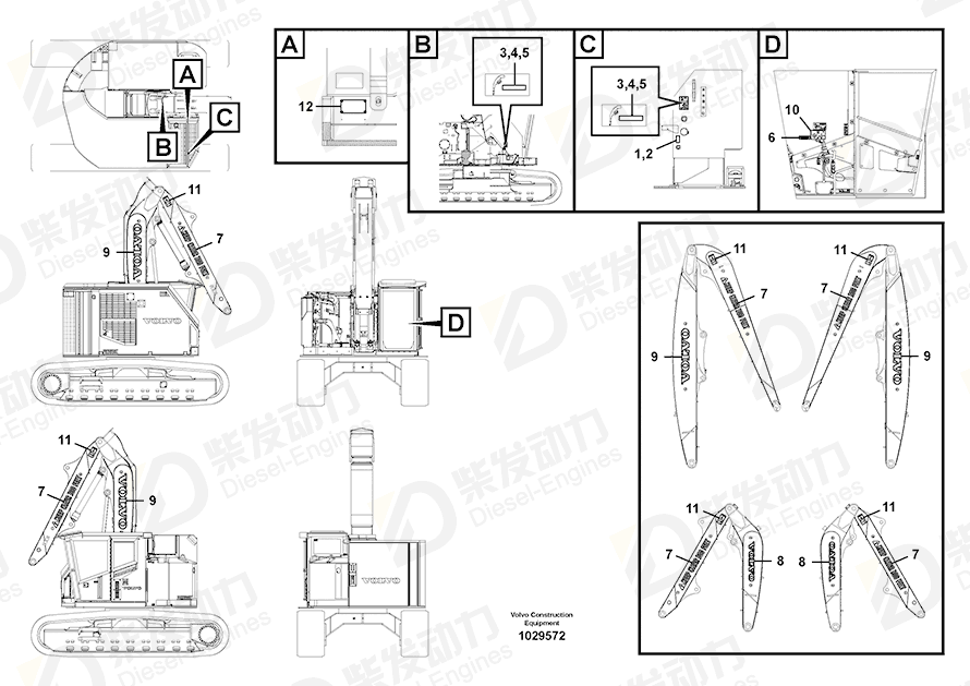 VOLVO Decal 11302230 Drawing