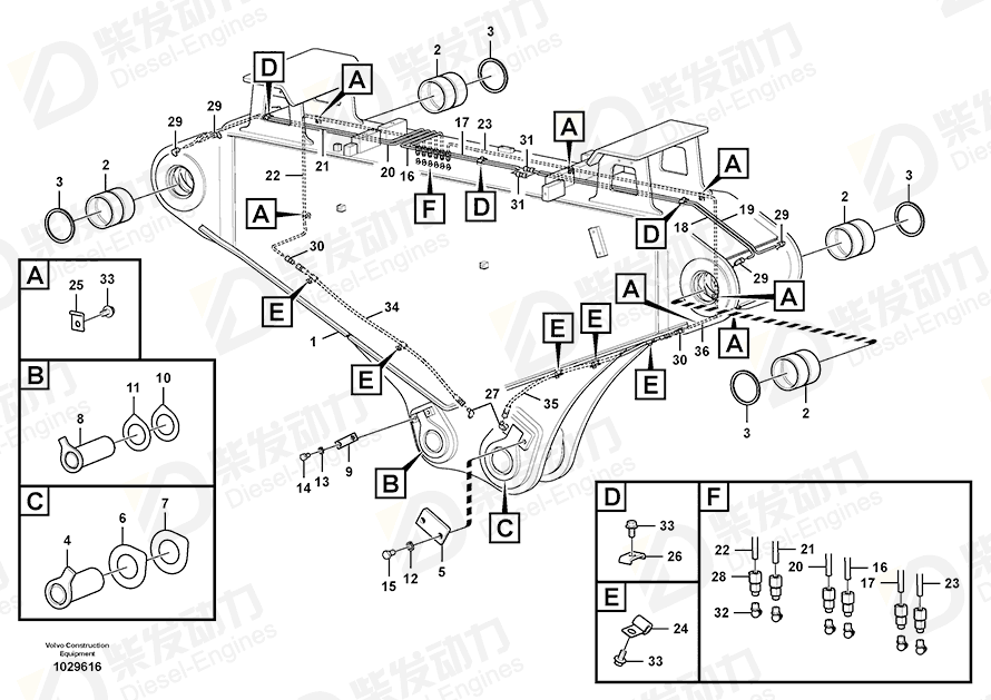 VOLVO Pipe 14586444 Drawing