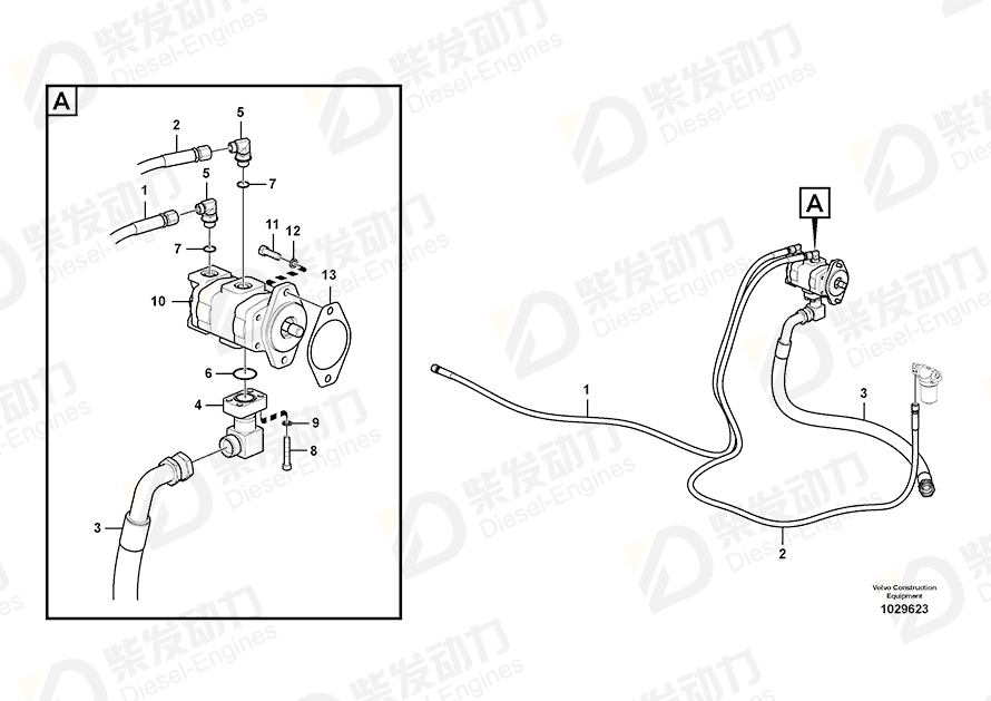 VOLVO Pipe 14546443 Drawing