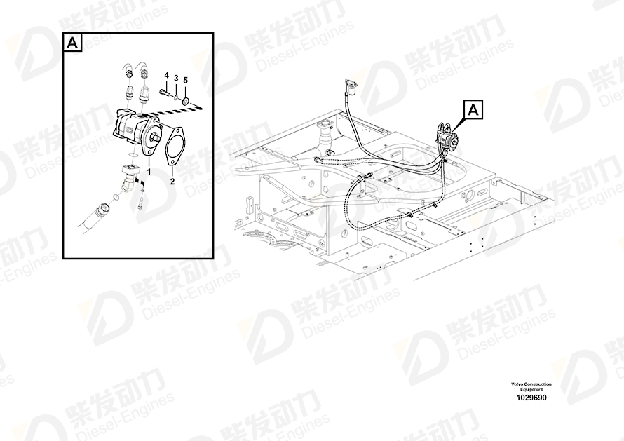 VOLVO Gear pump 14561971 Drawing