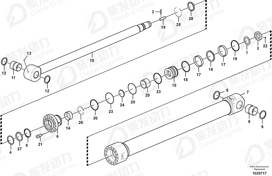 VOLVO Piston 14535043 Drawing