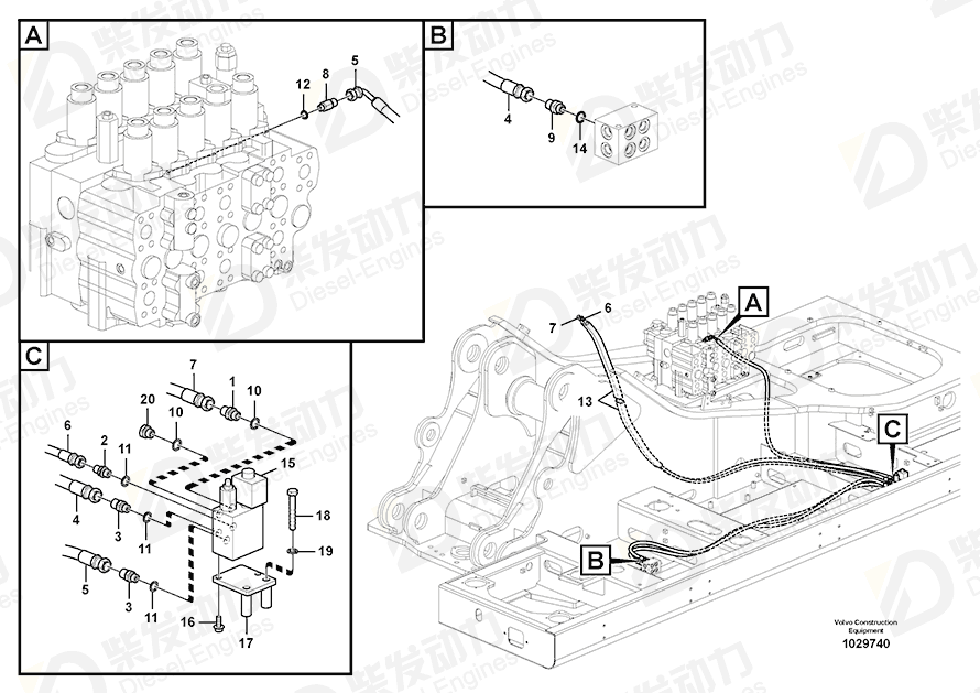 VOLVO Bracket 14532511 Drawing