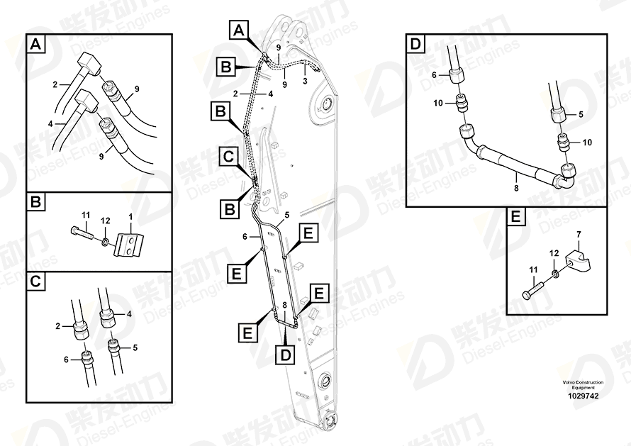 VOLVO Pipe 14505454 Drawing