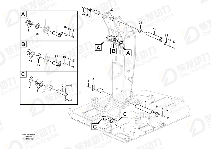 VOLVO Hexagon screw 990518 Drawing