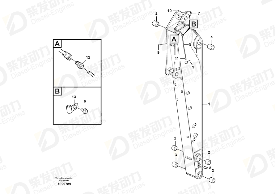 VOLVO Bushing 14513142 Drawing