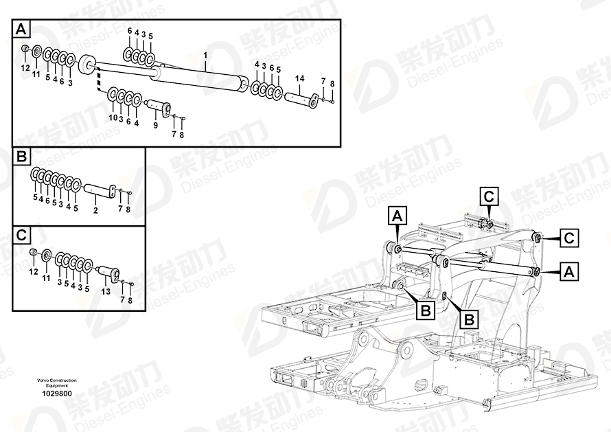 VOLVO Pin 14350769 Drawing