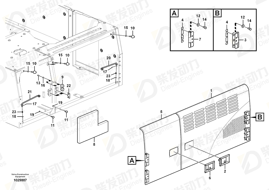 VOLVO Door 14599330 Drawing
