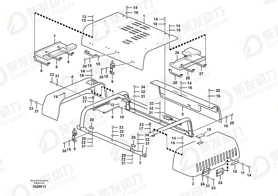 VOLVO Cover 14608563 Drawing
