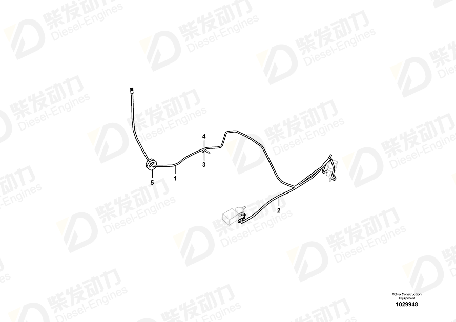 VOLVO Cable harness 14626317 Drawing VOLVO Cable harness 14626317 Drawing