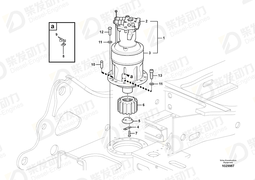 VOLVO Swing motor 14625697 Drawing VOLVO Swing motor 14625697 Drawing