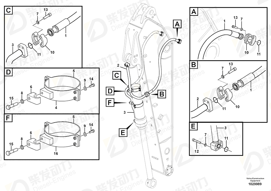 VOLVO Hexagon screw 992955 Drawing