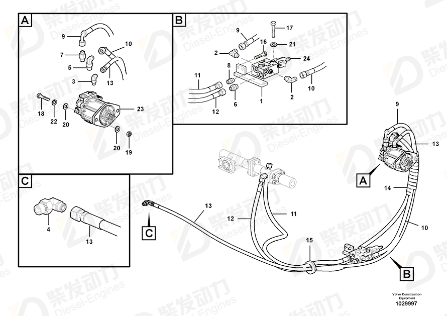 VOLVO Valve 14618070 Drawing