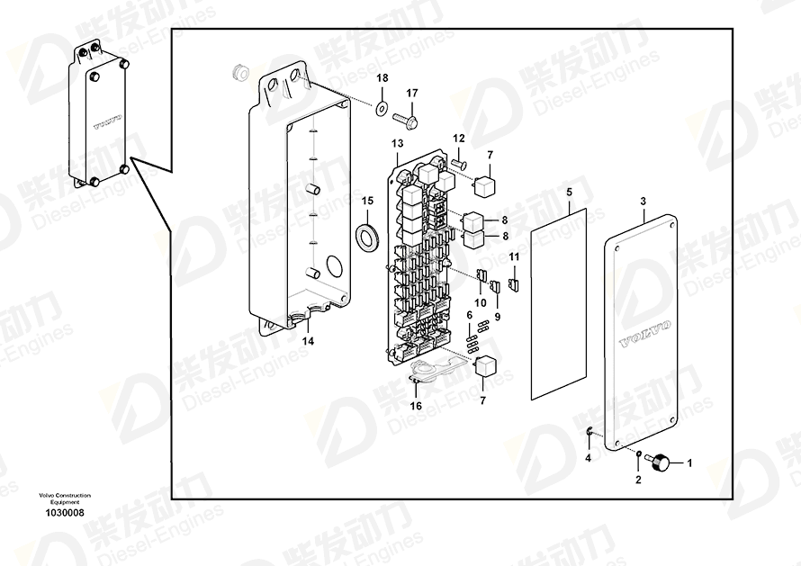 VOLVO Printed circuit board 14683226 Drawing VOLVO Printed circuit board 14683226 Drawing