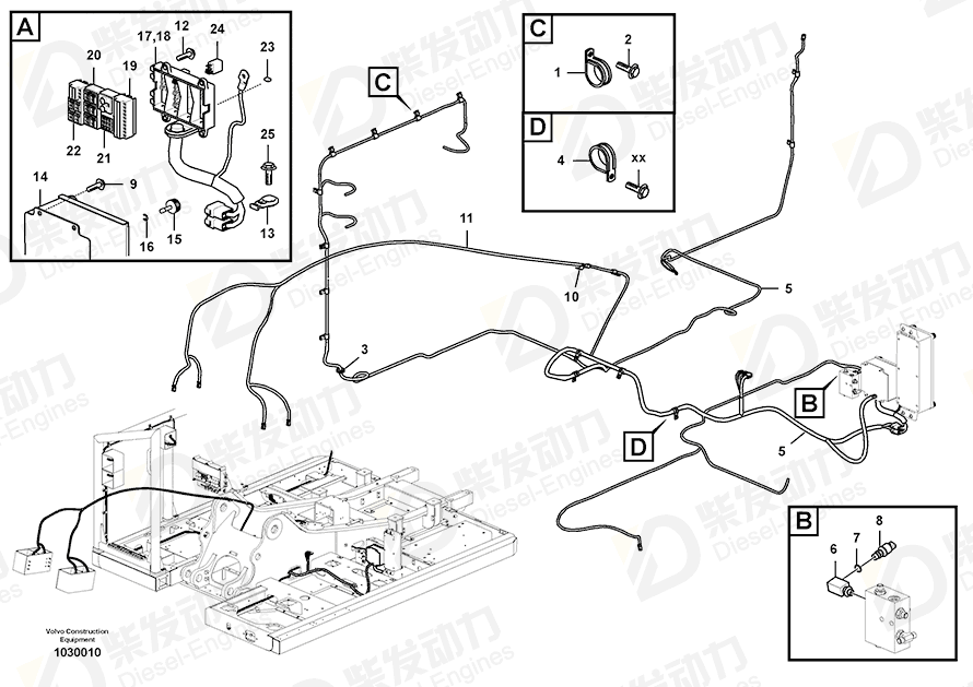 VOLVO Cable harness 14642372 Drawing
