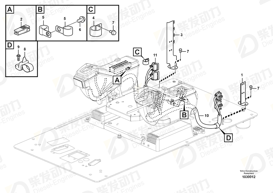VOLVO Cable harness 14642371 Drawing
