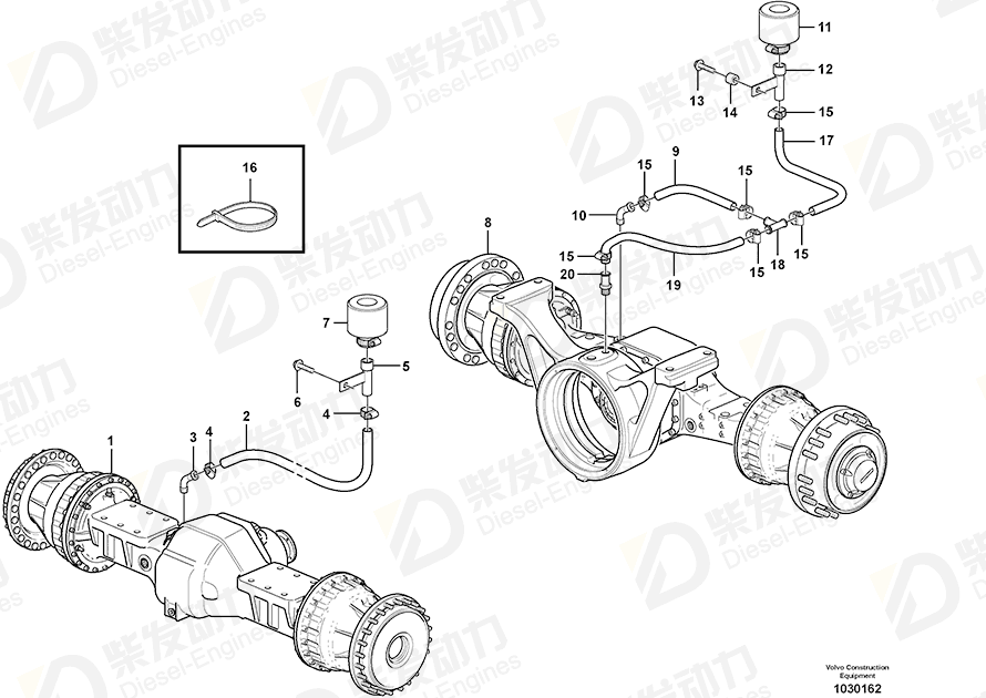 VOLVO Spacer ring 11026256 Drawing