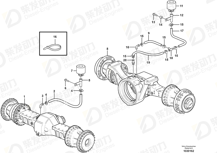 VOLVO Spacer ring 11026256 Drawing VOLVO Spacer ring 11026256 Drawing