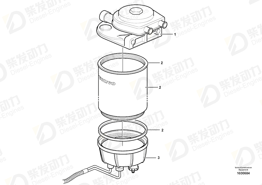 VOLVO Filter Housing 11110756 Drawing VOLVO Filter Housing 11110756 Drawing