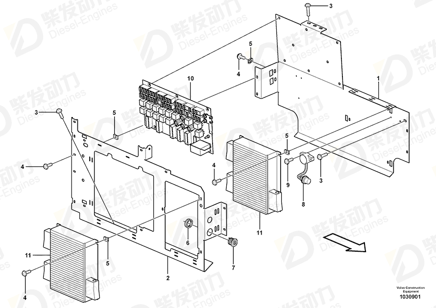 VOLVO Bracket 15030937 Drawing