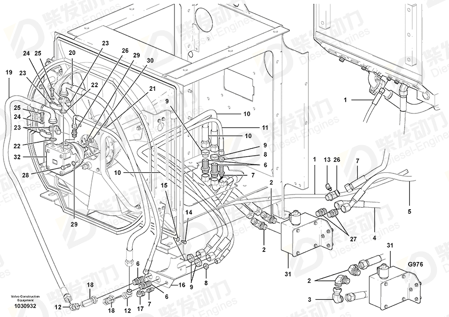 VOLVO Elbow nipple 936157 Drawing