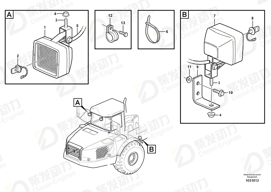 VOLVO Bracket 11116428 Drawing