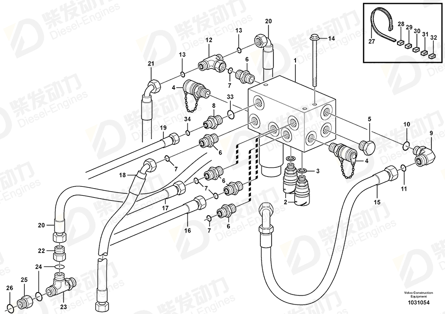 VOLVO Valve 15008403 Drawing