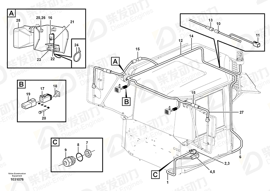 VOLVO Grommet 11190871 Drawing