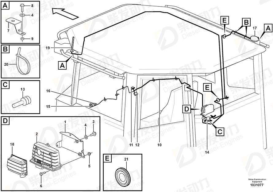 VOLVO Cable harness 11171798 Drawing VOLVO Cable harness 11171798 Drawing