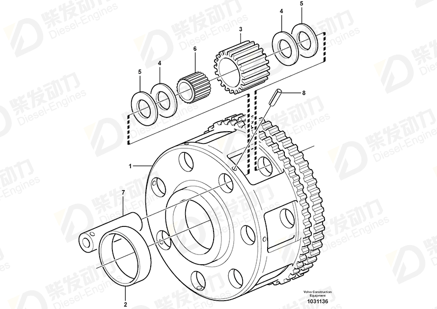 VOLVO Planet gear kit 15164334 Drawing
