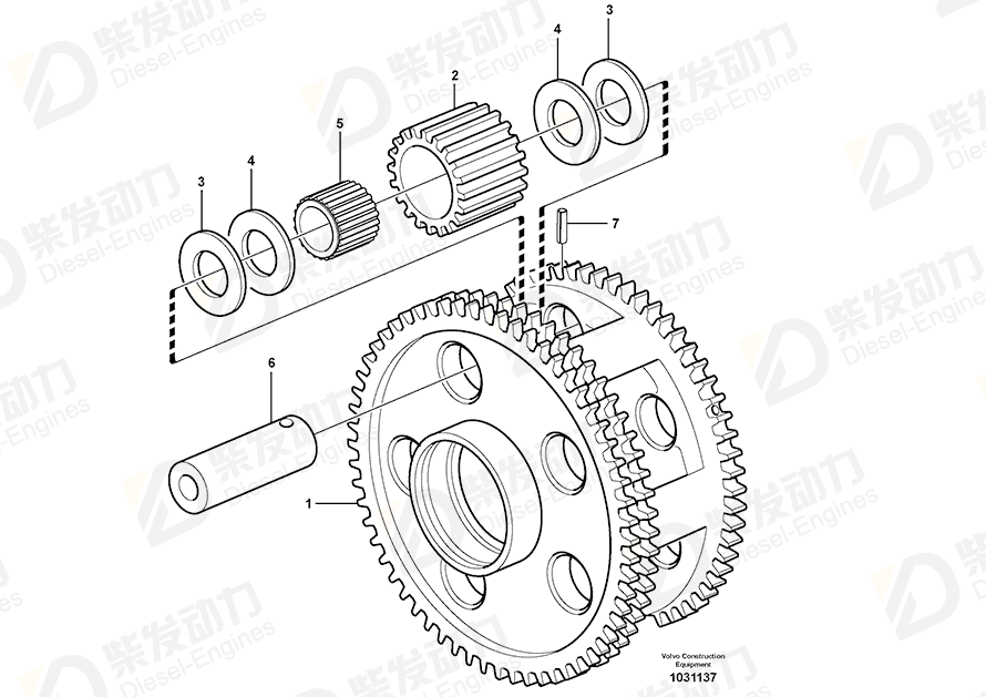 VOLVO Thrust washer 17231040 Drawing