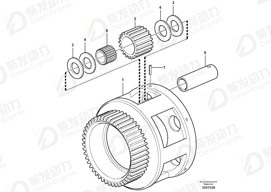 VOLVO Thrust washer 17230989 Drawing