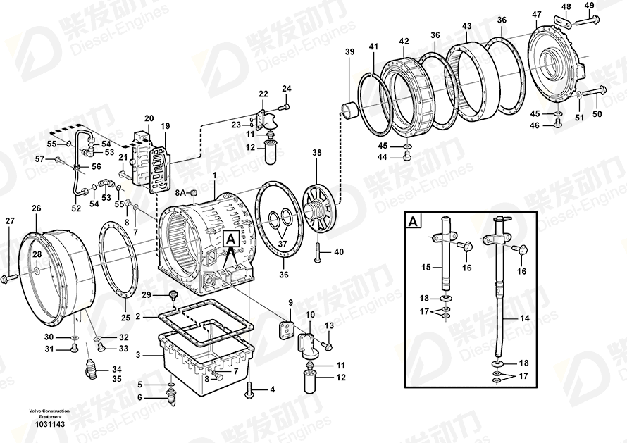 VOLVO Converter shell 15032254 Drawing VOLVO Converter shell 15032254 Drawing