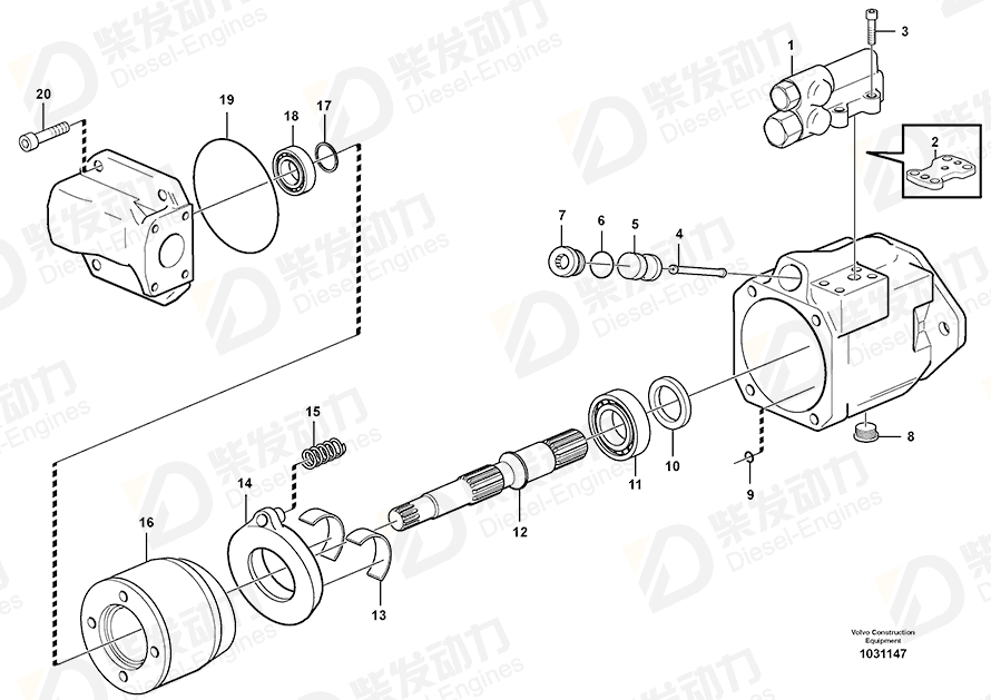 VOLVO Pump unit 15043785 Drawing