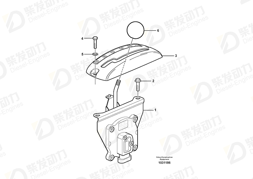 VOLVO Gear selector gate 11197801 Drawing