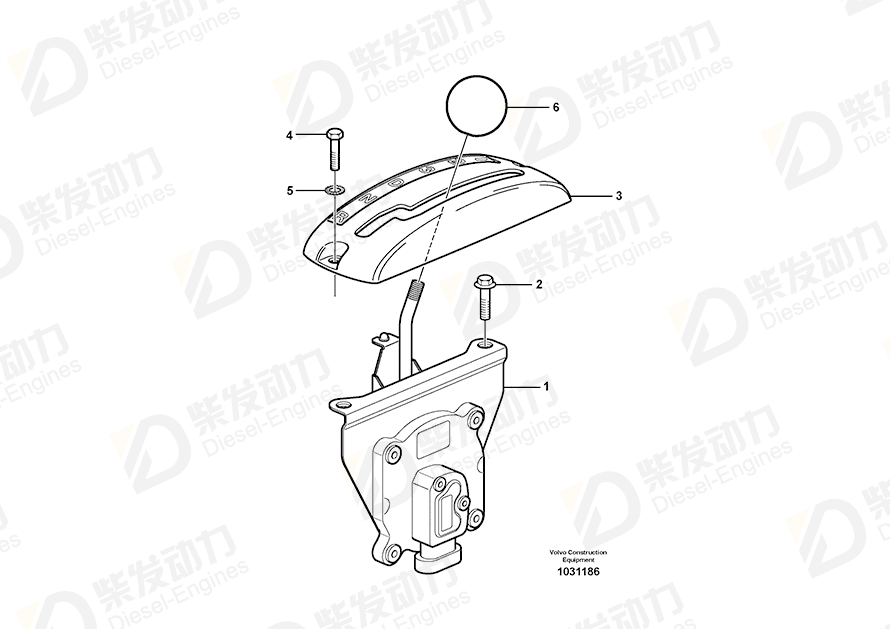 VOLVO Gear shift lever 15089169 Drawing VOLVO Gear shift lever 15089169 Drawing