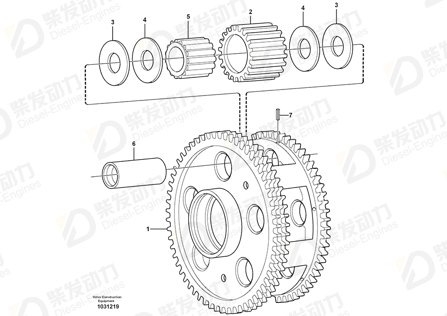 VOLVO Thrust washer 11036759 Drawing VOLVO Thrust washer 11036759 Drawing